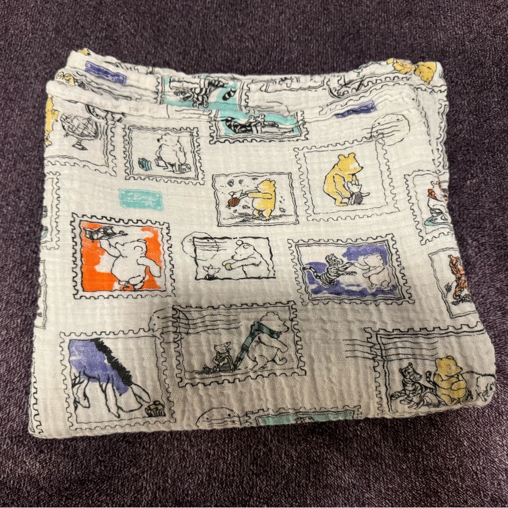 Aden + Anais Disney Winnie the Pooh muslin swaddle excellent condition